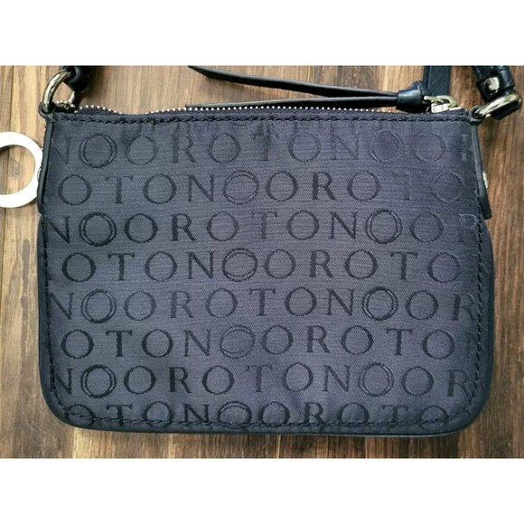 Oroton Navy Blue 8x5.5" Crossbody Bag Purse Adjustable Strap - Picture 4 of 8
